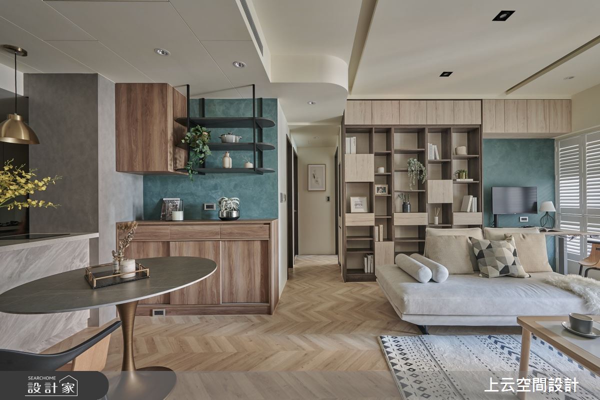 21坪新成屋(5年以下)＿混搭風客廳餐廳中島案例圖片＿上云空間設計＿上云_工業美式夢之15