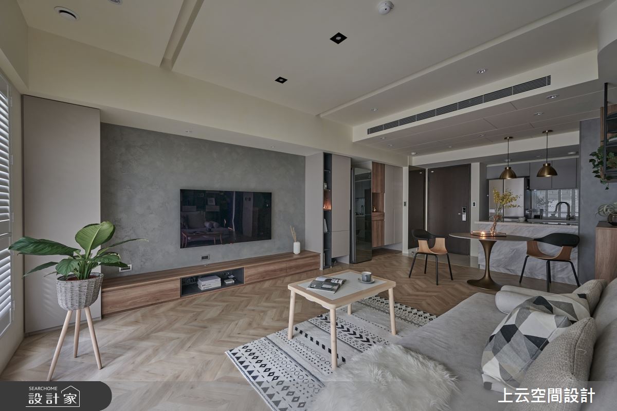 21坪新成屋(5年以下)＿混搭風玄關客廳餐廳廚房中島案例圖片＿上云空間設計＿上云_工業美式夢之14