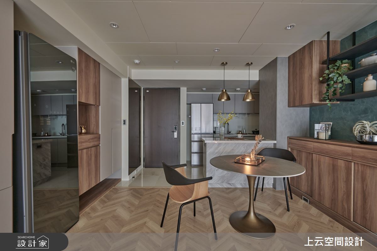 21坪新成屋(5年以下)＿混搭風玄關餐廳廚房中島案例圖片＿上云空間設計＿上云_工業美式夢之17