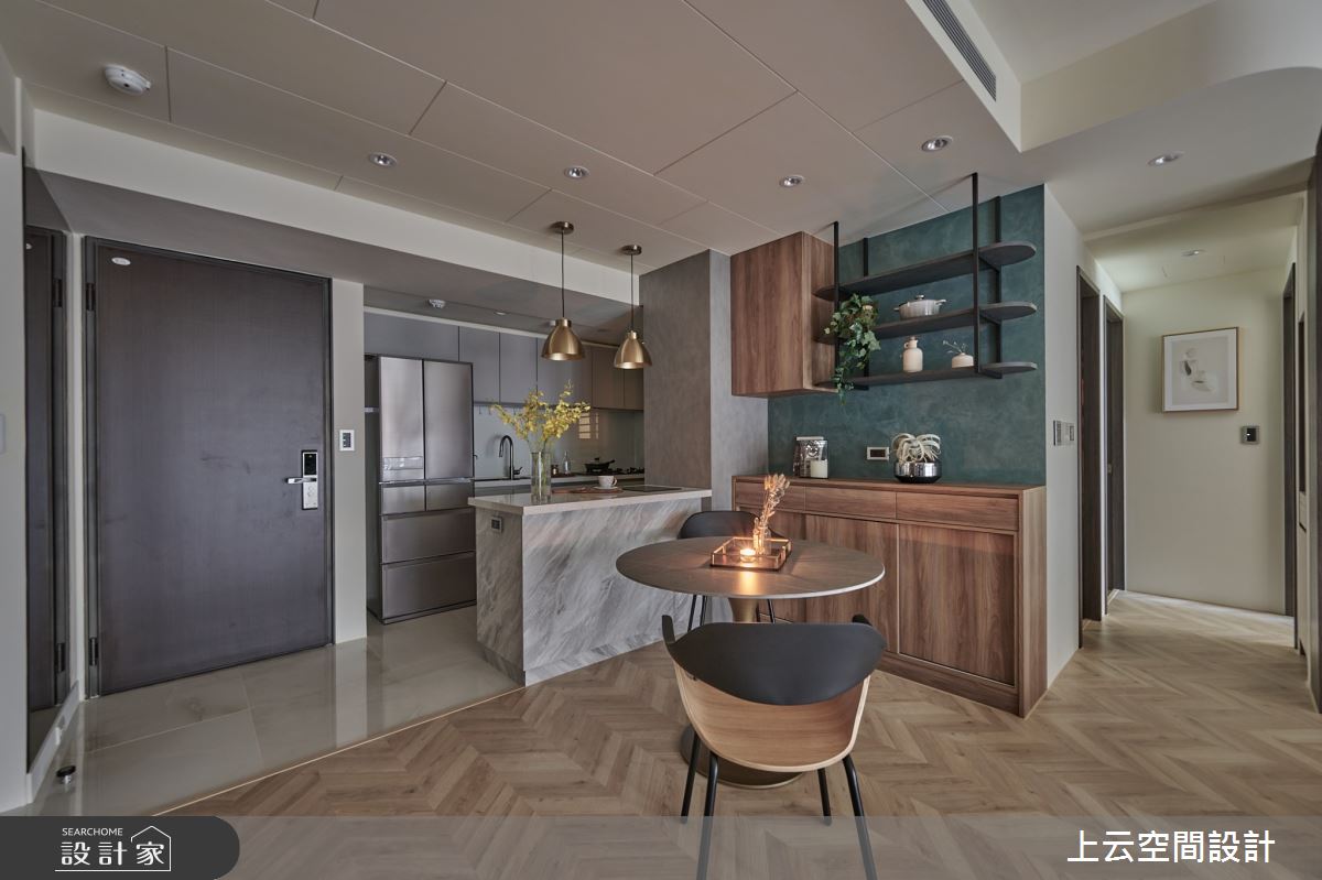 21坪新成屋(5年以下)＿混搭風玄關餐廳廚房中島案例圖片＿上云空間設計＿上云_工業美式夢之20