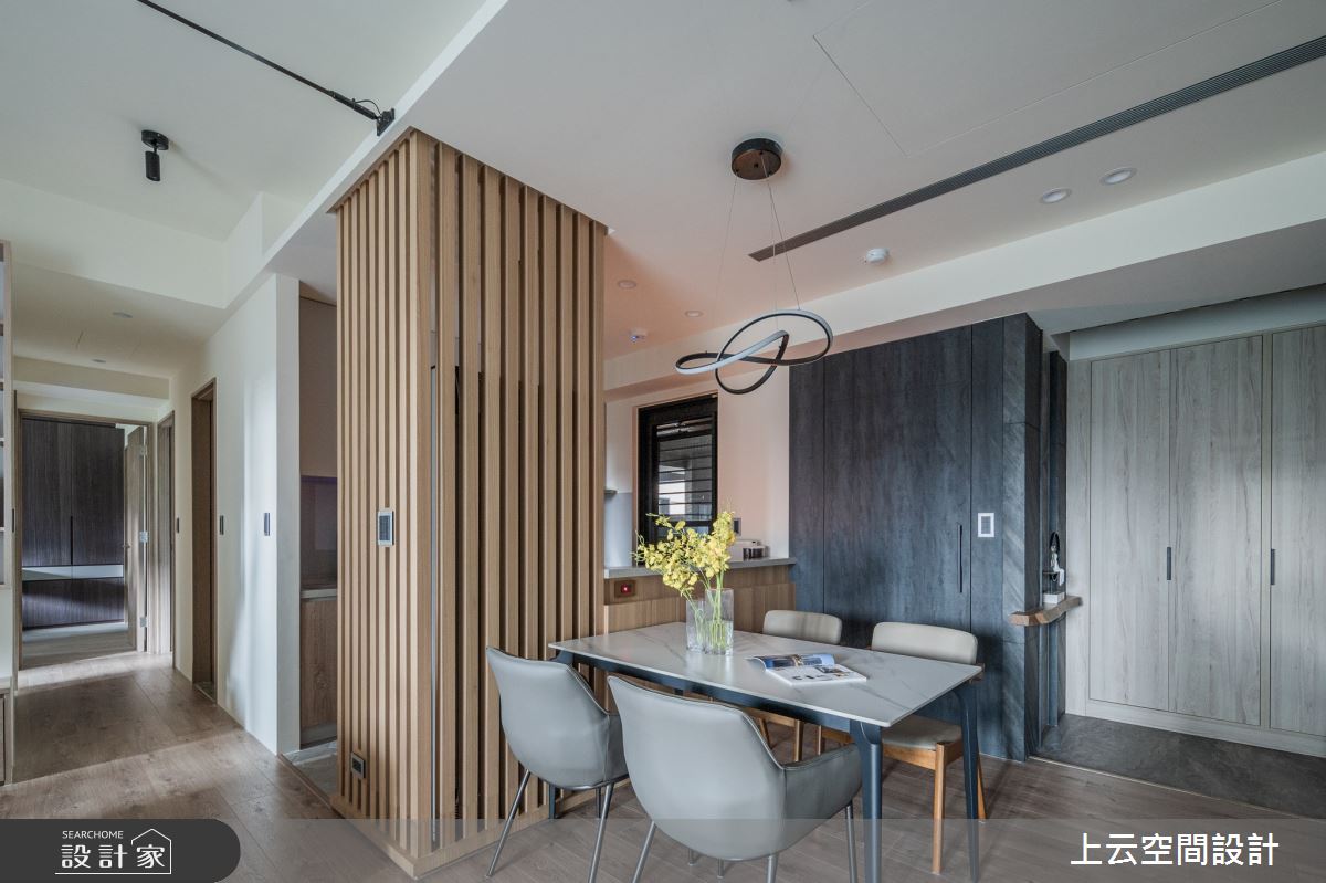 30坪新成屋(5年以下)＿人文禪風玄關餐廳中島案例圖片＿上云空間設計＿上云_歸園田居之9
