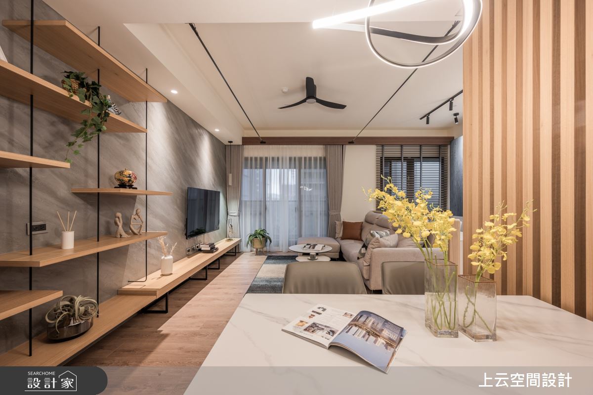 30坪新成屋(5年以下)＿人文禪風客廳餐廳案例圖片＿上云空間設計＿上云_歸園田居之10