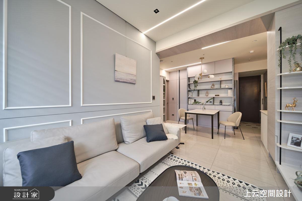 新成屋(5年以下)＿現代簡約混古典風玄關客廳餐廳案例圖片＿上云空間設計＿上云_柔光似境之6