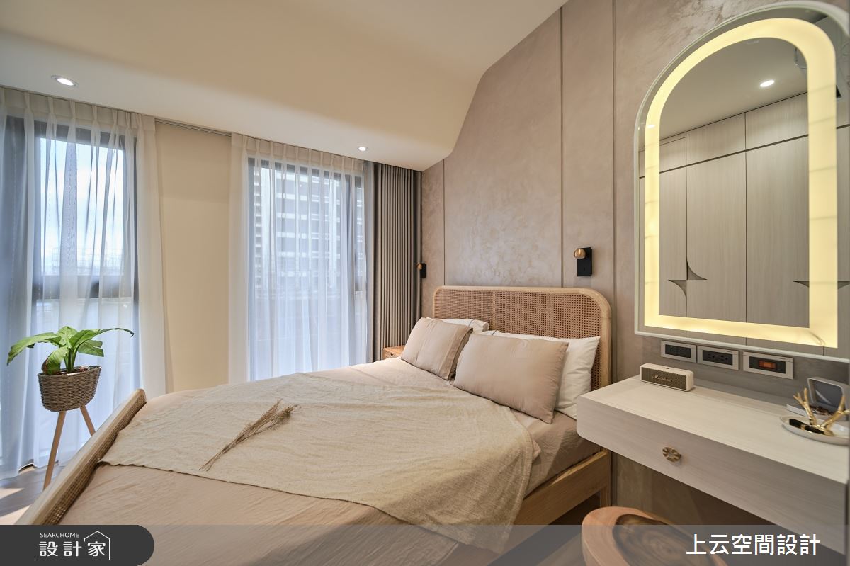 新成屋(5年以下)＿現代簡約混古典風臥室案例圖片＿上云空間設計＿上云_柔光似境之33