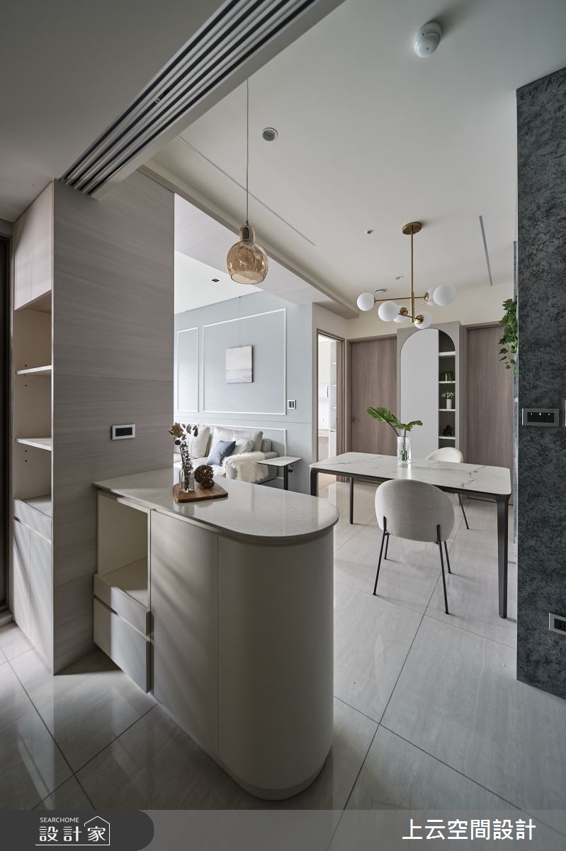 新成屋(5年以下)＿現代簡約混古典風餐廳中島案例圖片＿上云空間設計＿上云_柔光似境之25