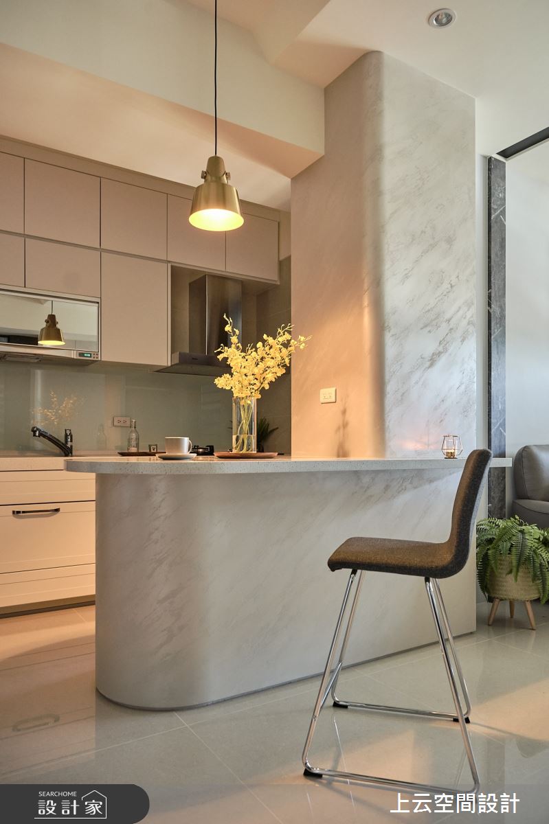 21坪新成屋(5年以下)＿現代簡約輕古典風餐廳廚房吧檯中島案例圖片＿上云空間設計＿上云_雅澹和穆之16