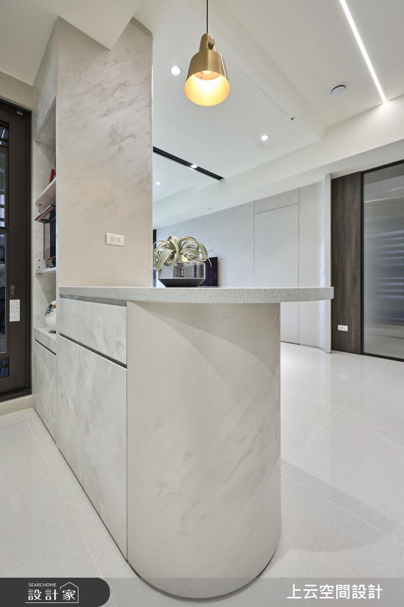 21坪新成屋(5年以下)＿現代簡約輕古典風餐廳吧檯中島案例圖片＿上云空間設計＿上云_雅澹和穆之17