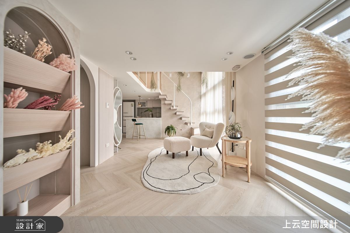 18坪新成屋(5年以下)＿混搭風多功能室案例圖片＿上云空間設計＿上云_花之仙境-住辦圓舞曲之40