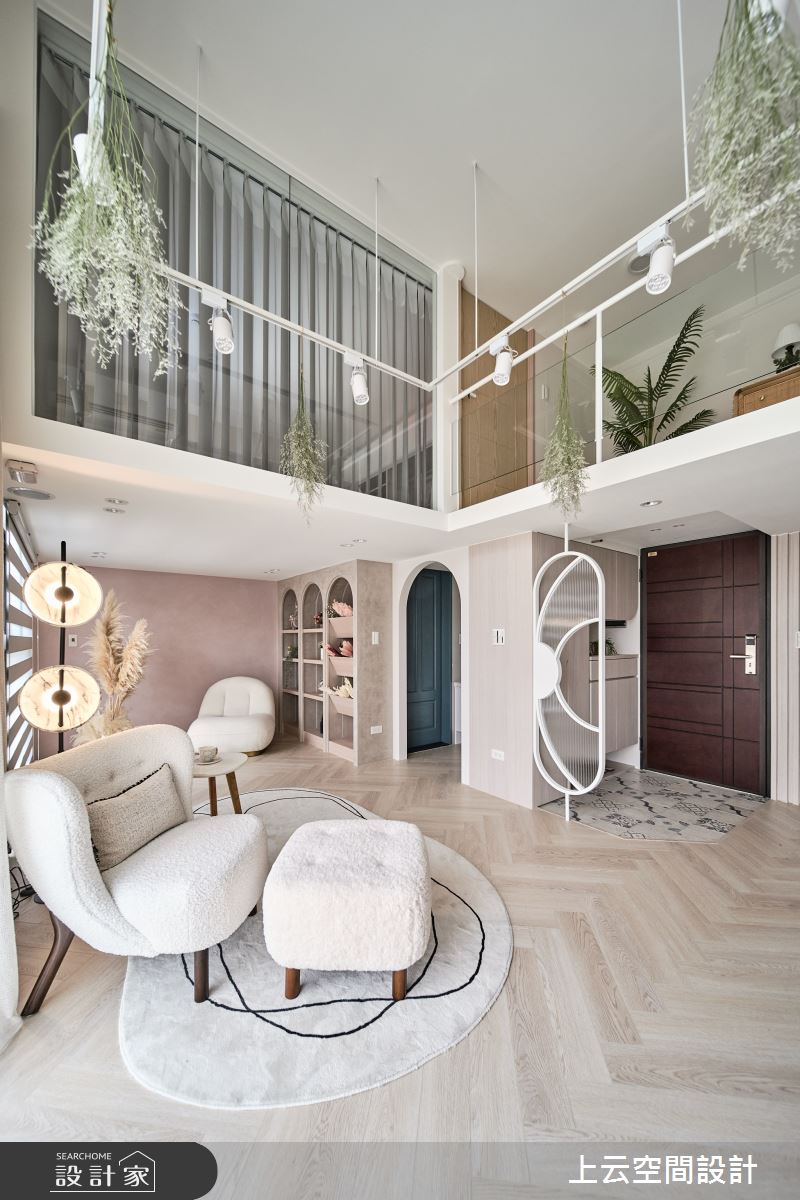 18坪新成屋(5年以下)＿混搭風客廳案例圖片＿上云空間設計＿上云_花之仙境-住辦圓舞曲之7