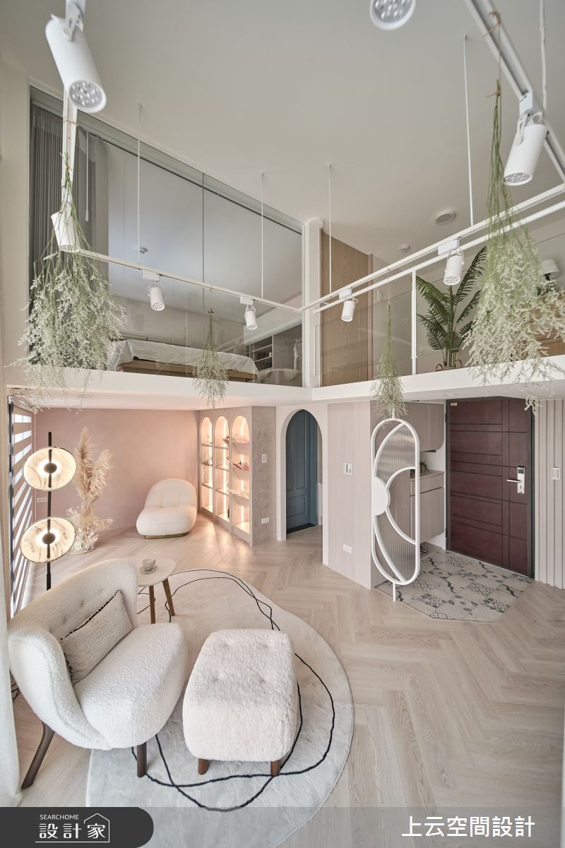 18坪新成屋(5年以下)＿混搭風客廳案例圖片＿上云空間設計＿上云_花之仙境-住辦圓舞曲之9