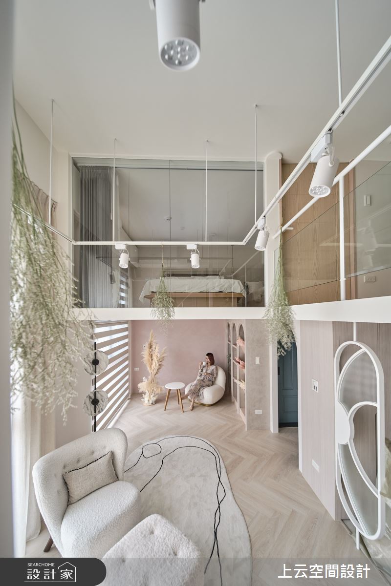 18坪新成屋(5年以下)＿混搭風客廳案例圖片＿上云空間設計＿上云_花之仙境-住辦圓舞曲之60