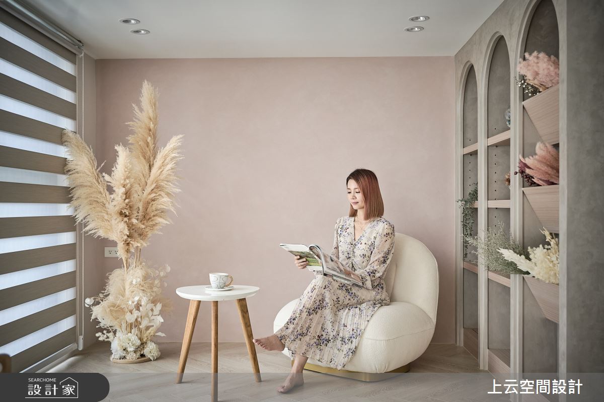18坪新成屋(5年以下)＿混搭風客廳案例圖片＿上云空間設計＿上云_花之仙境-住辦圓舞曲之61