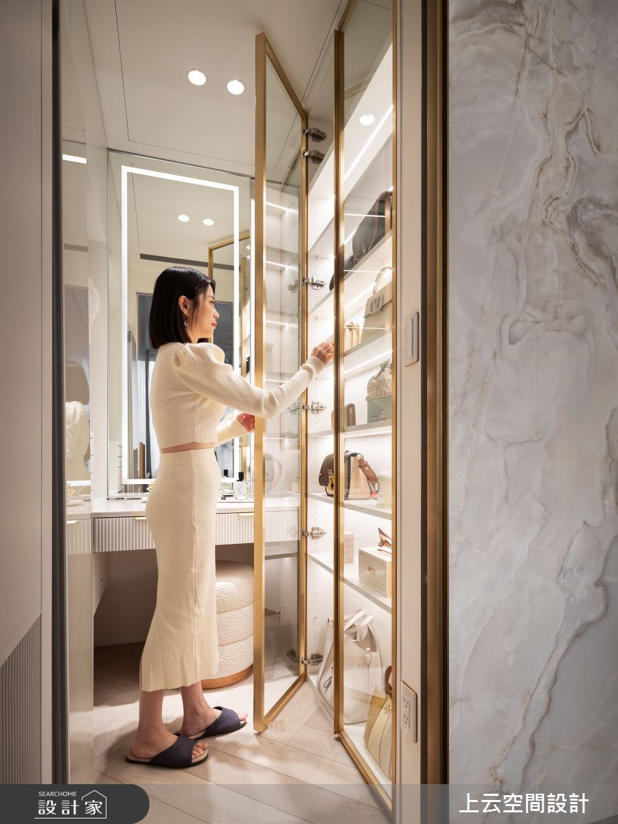 22坪中古屋(5~15年)＿優雅侘寂輕奢風更衣間案例圖片＿上云空間設計＿上云_雅雋MUSE之34