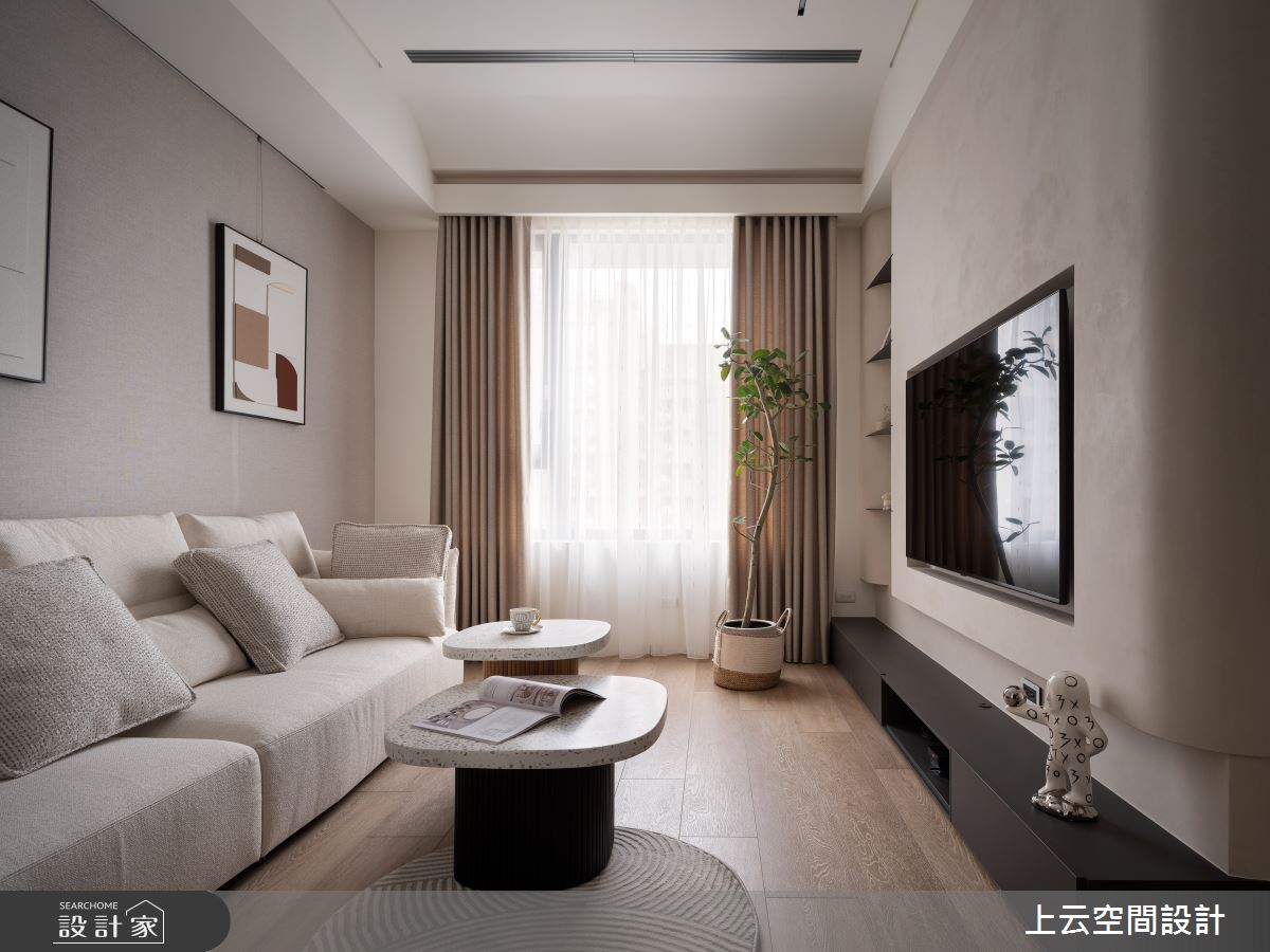 22坪中古屋(5~15年)＿優雅侘寂輕奢風客廳案例圖片＿上云空間設計＿上云_雅雋MUSE之4