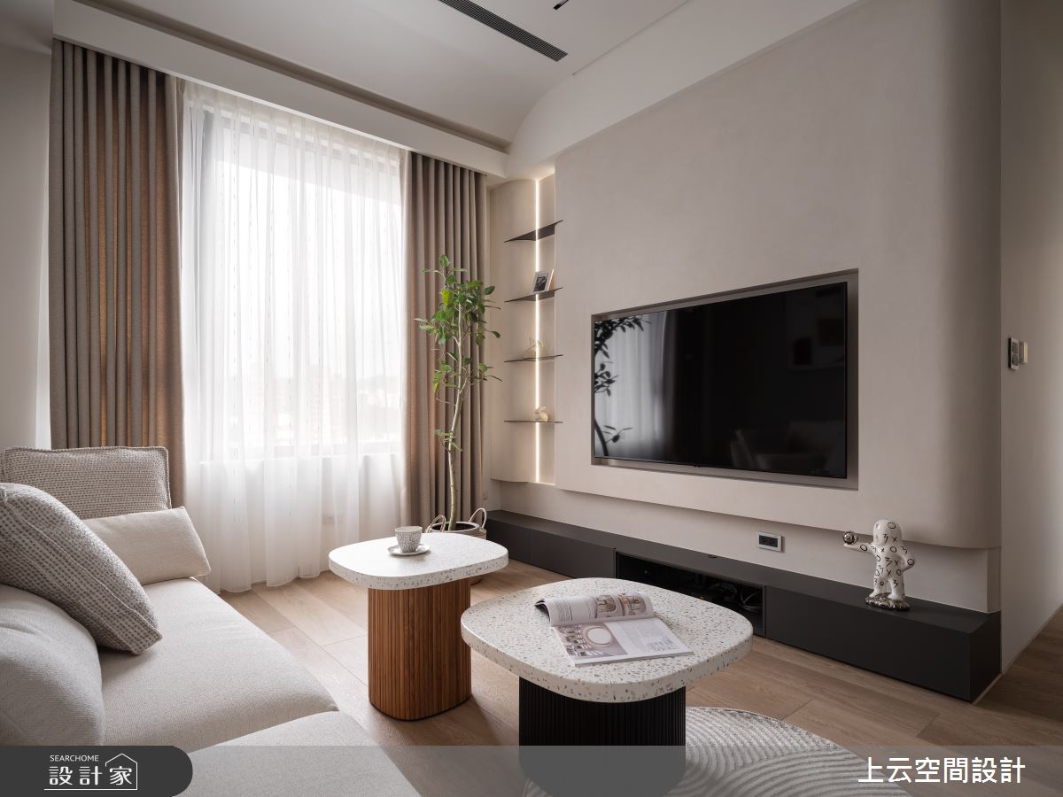 22坪中古屋(5~15年)＿優雅侘寂輕奢風客廳案例圖片＿上云空間設計＿上云_雅雋MUSE之3