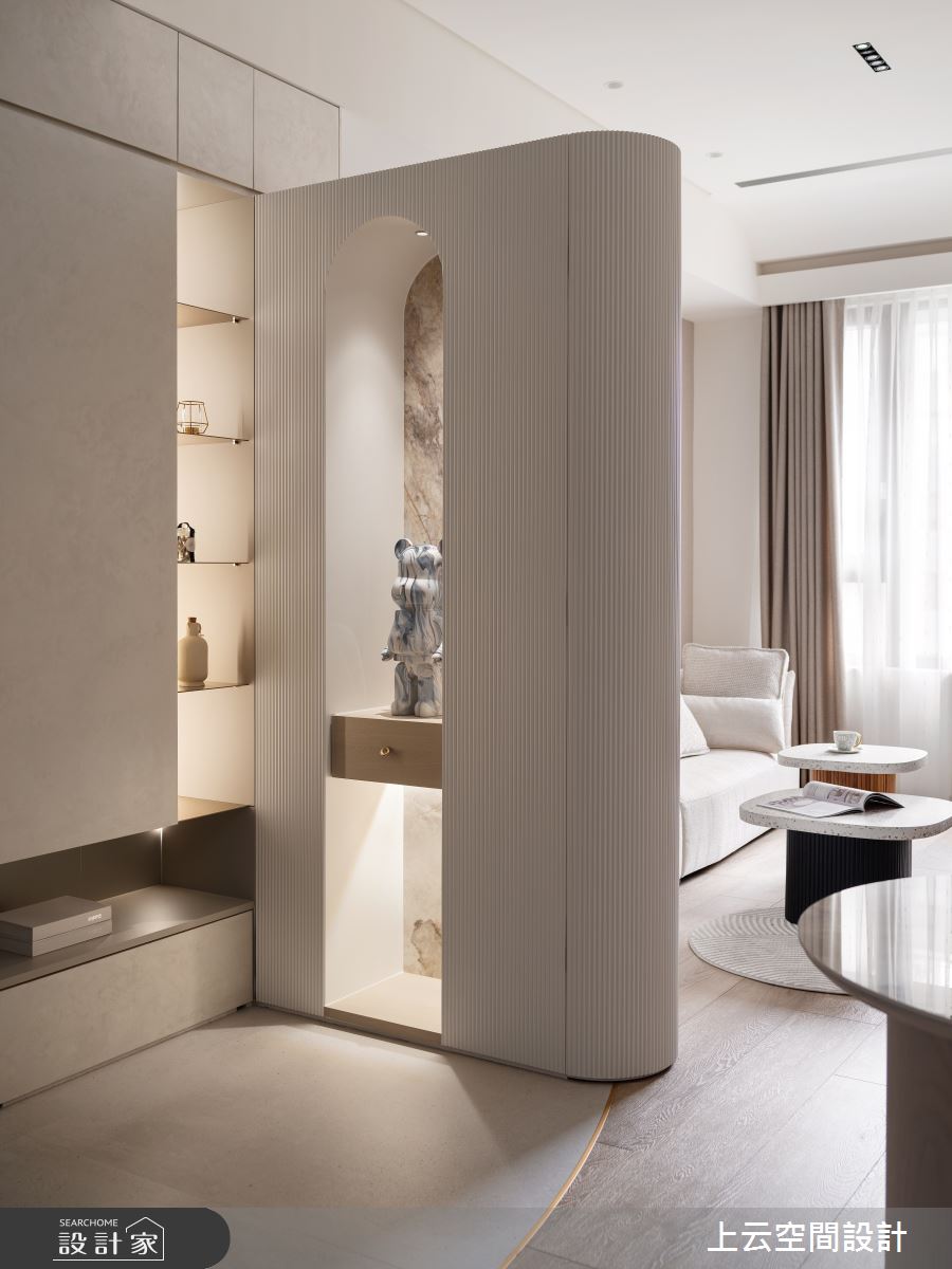 22坪中古屋(5~15年)＿優雅侘寂輕奢風玄關案例圖片＿上云空間設計＿上云_雅雋MUSE之13
