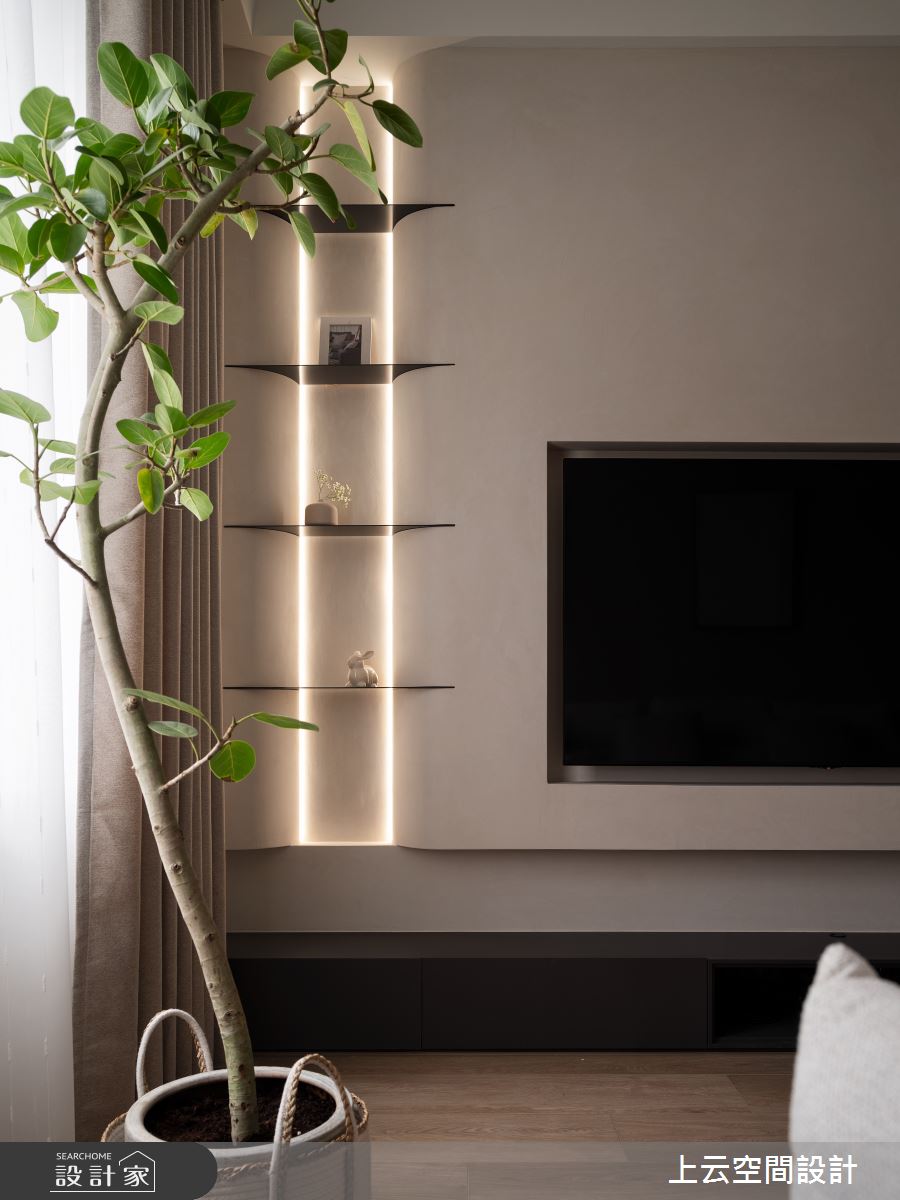 22坪中古屋(5~15年)＿優雅侘寂輕奢風客廳案例圖片＿上云空間設計＿上云_雅雋MUSE之6