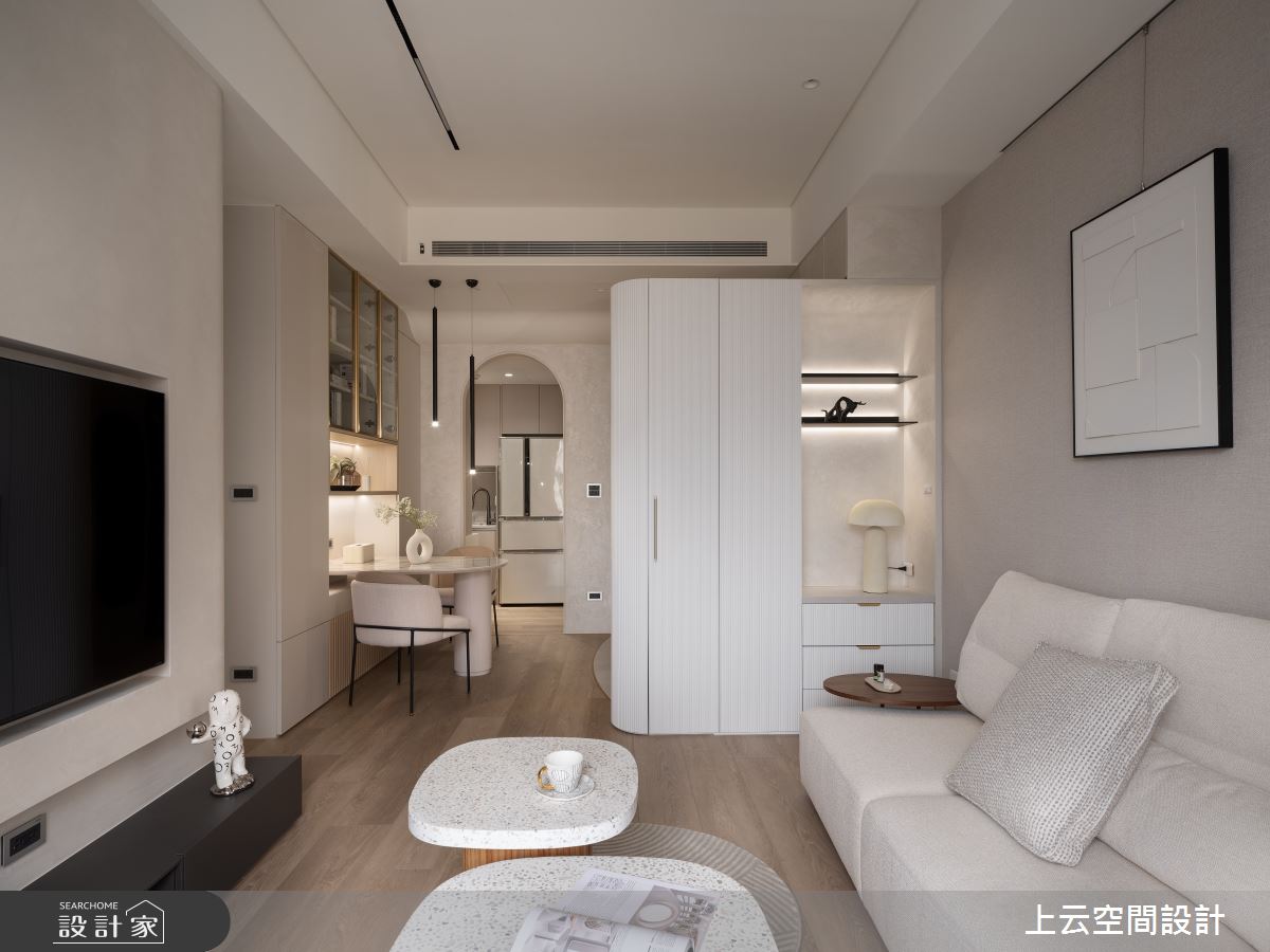 22坪中古屋(5~15年)＿優雅侘寂輕奢風客廳餐廳案例圖片＿上云空間設計＿上云_雅雋MUSE之8