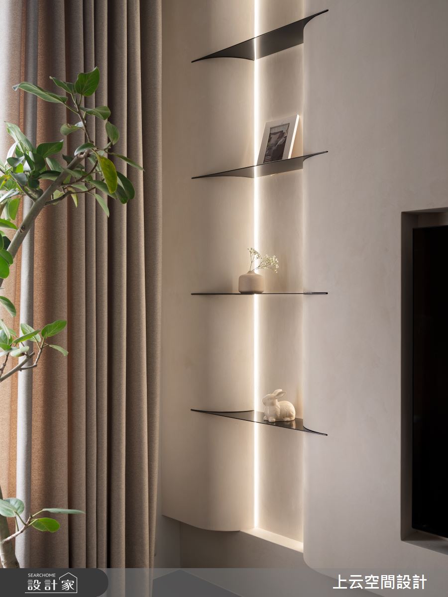 22坪中古屋(5~15年)＿優雅侘寂輕奢風客廳案例圖片＿上云空間設計＿上云_雅雋MUSE之5