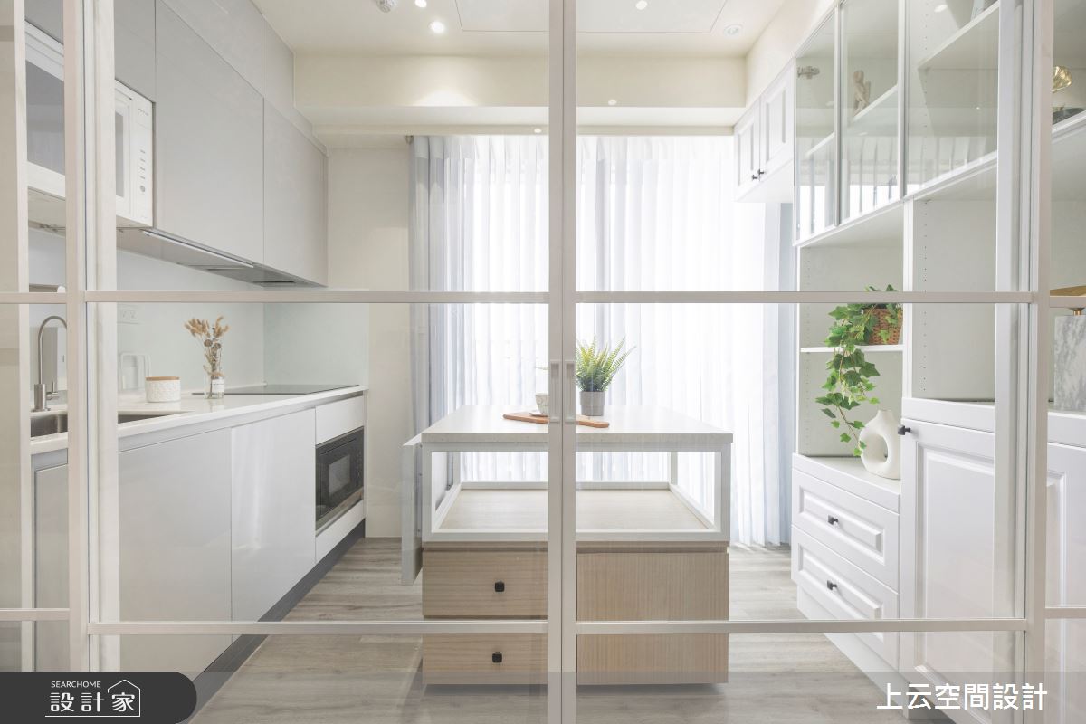 17坪新成屋(5年以下)＿現代美式風廚房中島案例圖片＿上云空間設計＿上云_冉冉之3