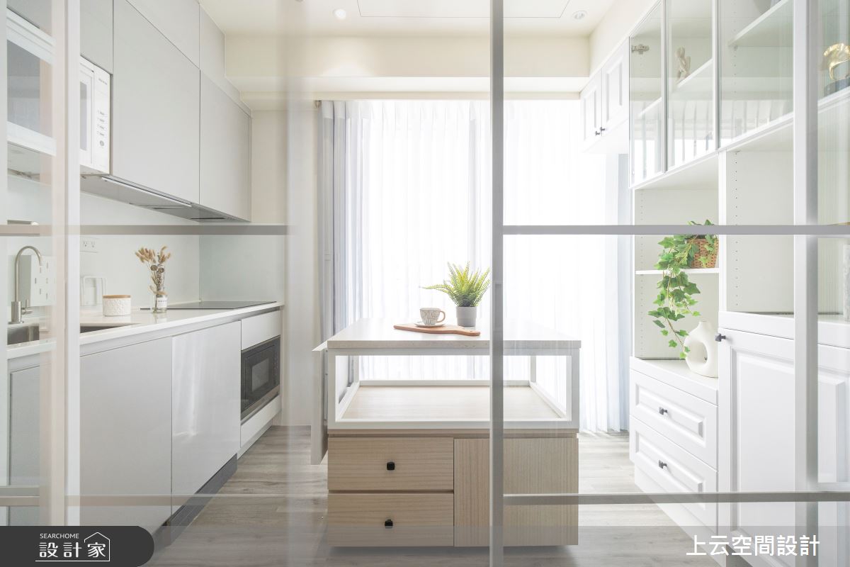 17坪新成屋(5年以下)＿現代美式風廚房中島案例圖片＿上云空間設計＿上云_冉冉之4