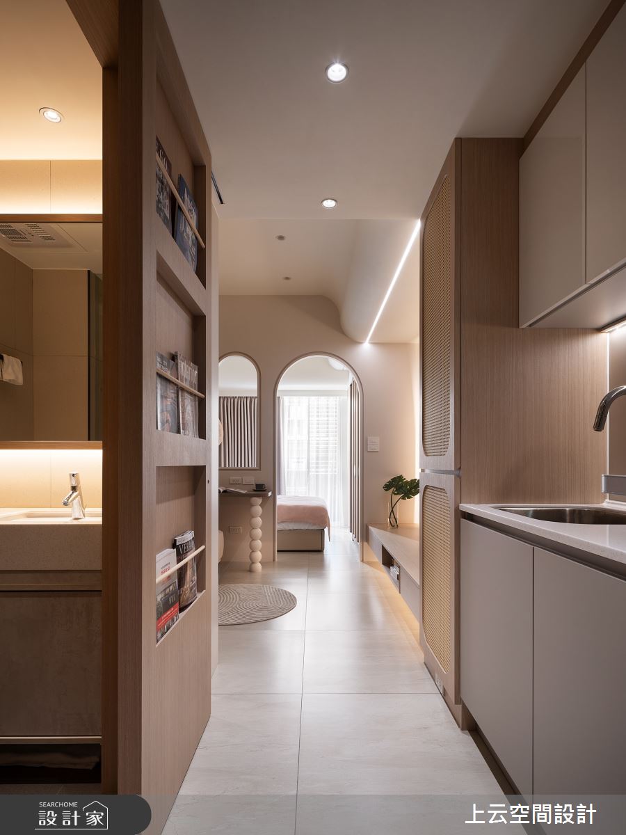 17坪新成屋(5年以下)＿奶油度假風廚房浴室案例圖片＿上云空間設計＿上云_異國Chill之3