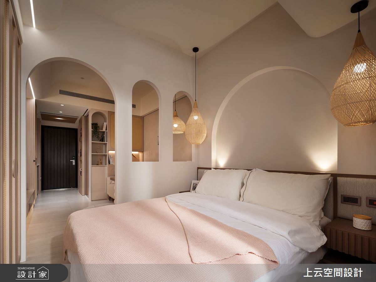 17坪新成屋(5年以下)＿奶油度假風臥室案例圖片＿上云空間設計＿上云_異國Chill之5