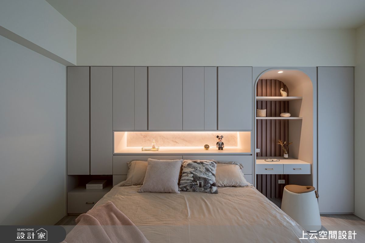 37坪新成屋(5年以下)＿ 輕奢風臥室案例圖片＿上云空間設計＿上云_靜光日居之44