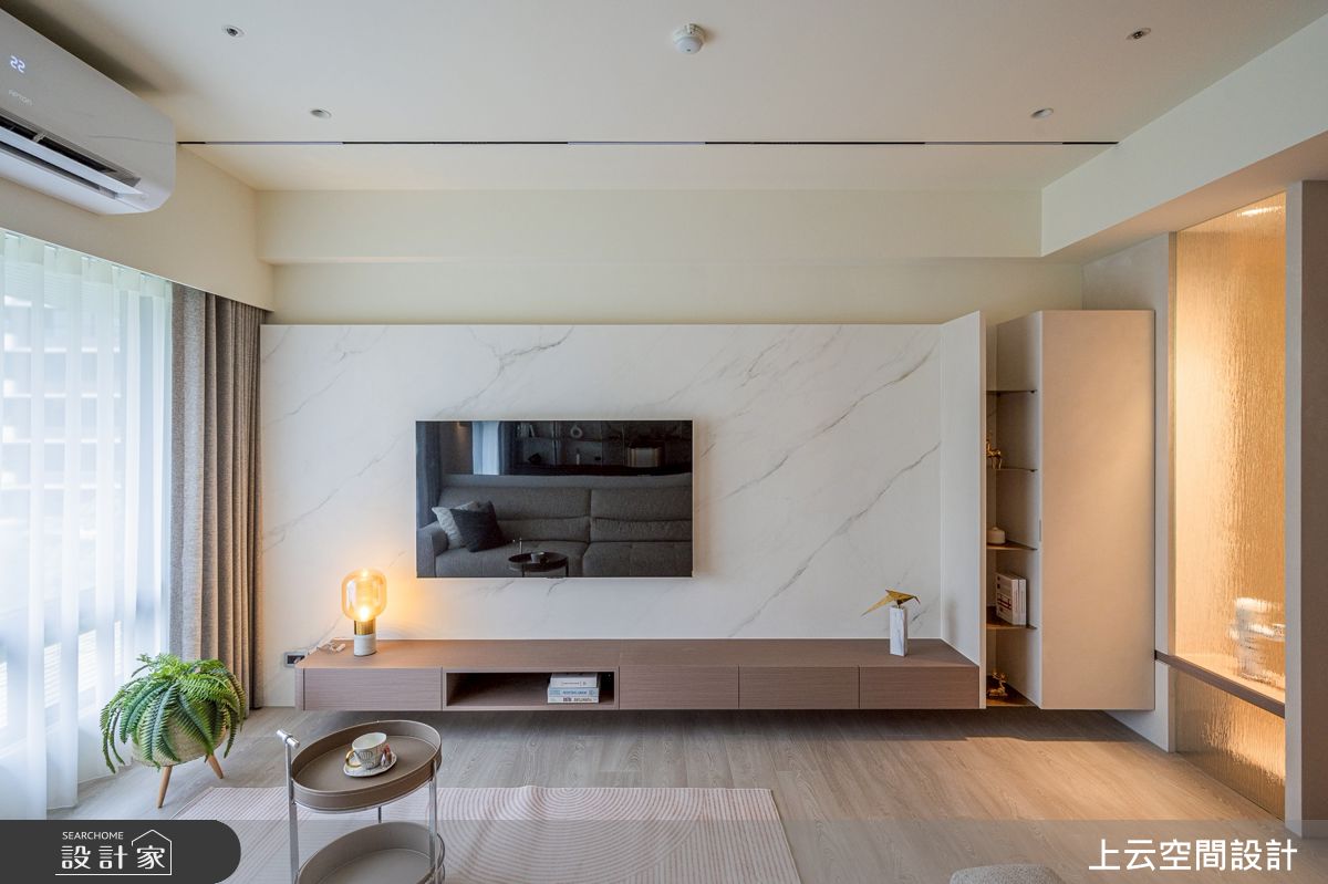 37坪新成屋(5年以下)＿ 輕奢風客廳案例圖片＿上云空間設計＿上云_靜光日居之13