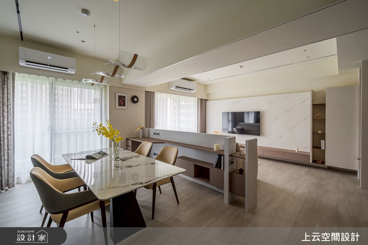 37坪新成屋(5年以下)＿ 輕奢風客廳餐廳案例圖片＿上云空間設計＿上云_靜光日居之25