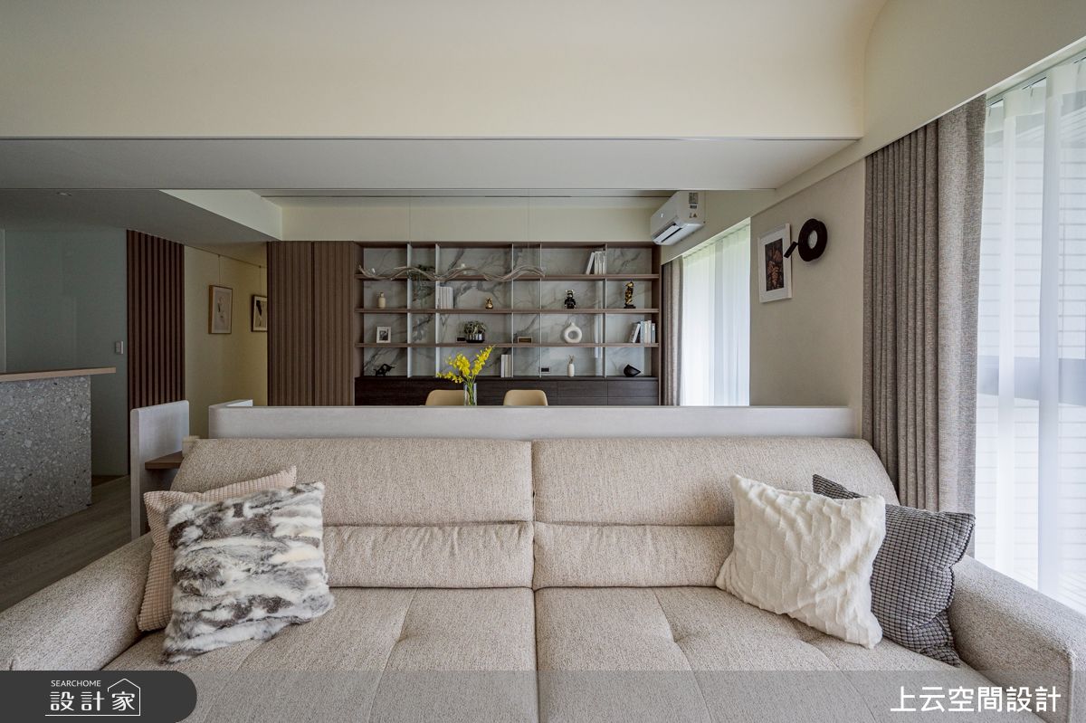 37坪新成屋(5年以下)＿ 輕奢風客廳案例圖片＿上云空間設計＿上云_靜光日居之17