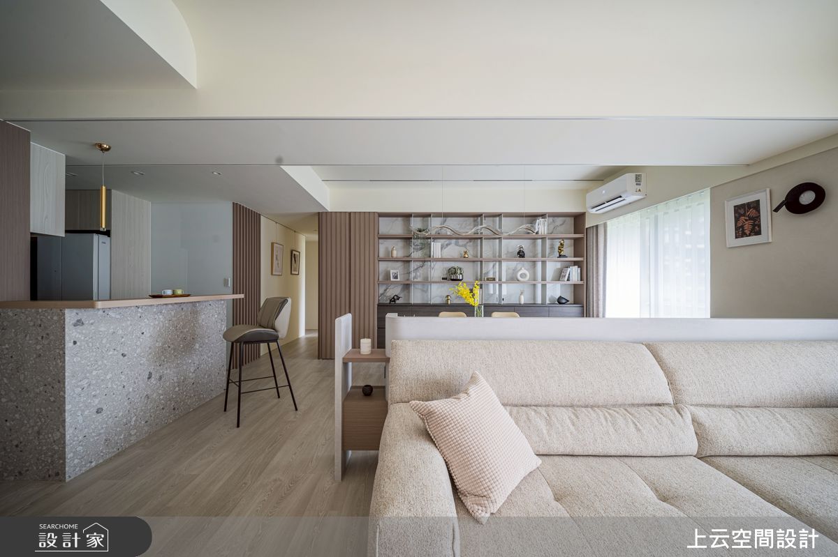 37坪新成屋(5年以下)＿ 輕奢風客廳吧檯案例圖片＿上云空間設計＿上云_靜光日居之18