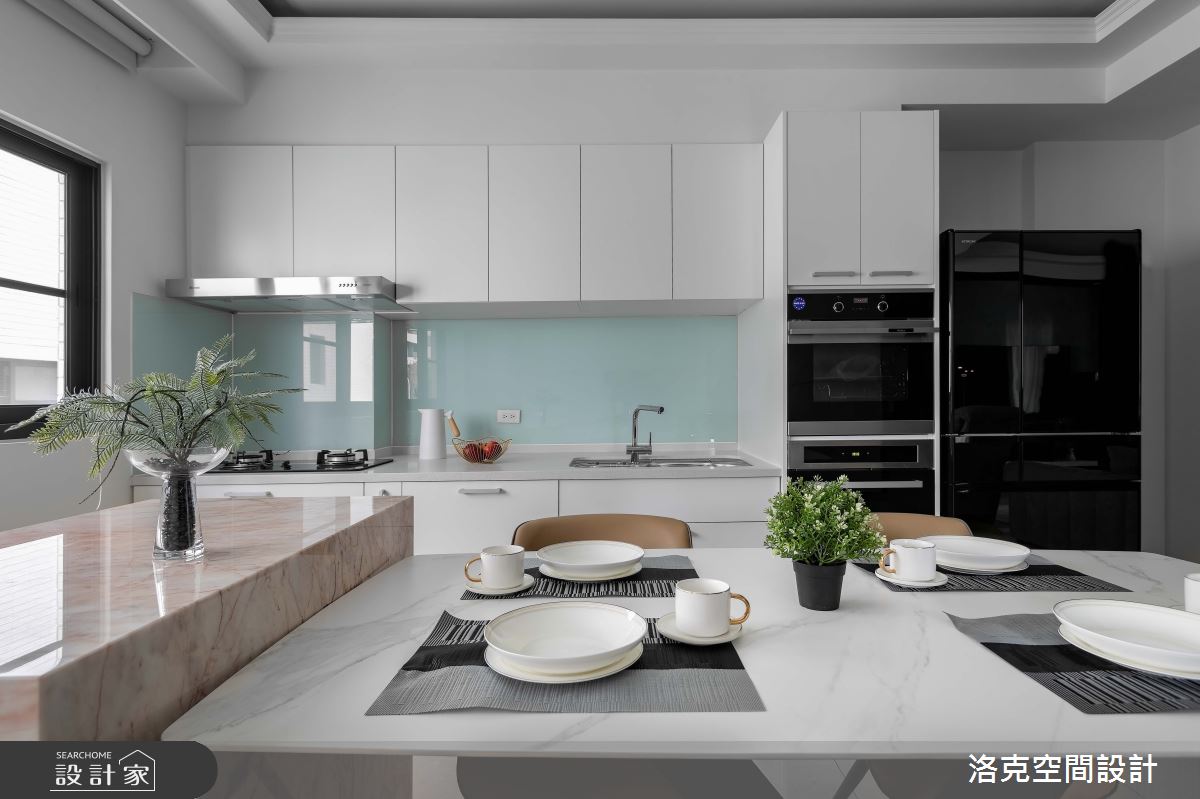 45坪新成屋(5年以下)＿現代風餐廳廚房中島案例圖片＿洛克空間設計開發有限公司＿洛克_綠澗築之16