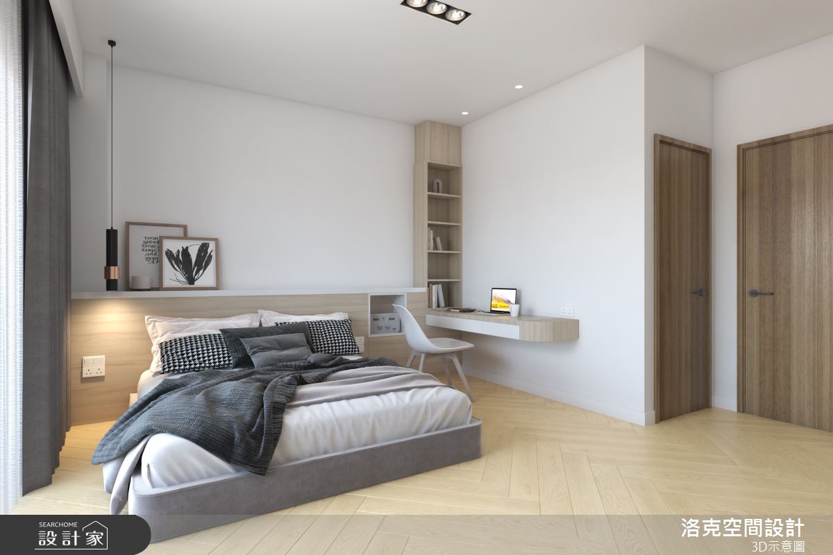 36坪新成屋(5年以下)＿北歐風臥室案例圖片＿洛克空間設計開發有限公司＿洛克_諧作悅之4