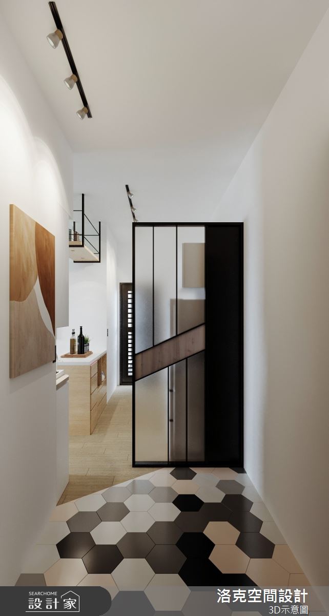 17坪新成屋(5年以下)＿北歐風玄關案例圖片＿洛克空間設計開發有限公司＿洛克_文元及第之1