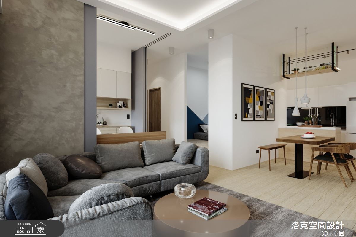 17坪新成屋(5年以下)＿北歐風客廳餐廳案例圖片＿洛克空間設計開發有限公司＿洛克_文元及第之4