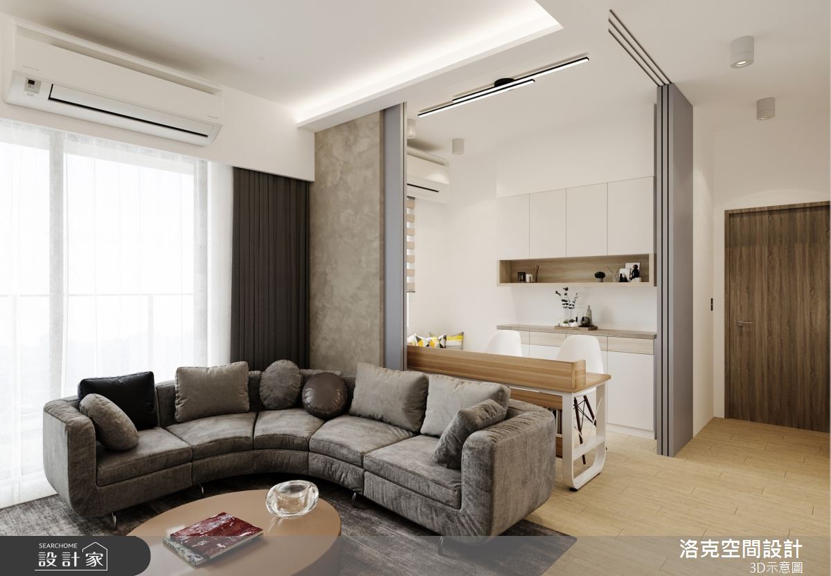 17坪新成屋(5年以下)＿北歐風客廳書房案例圖片＿洛克空間設計開發有限公司＿洛克_文元及第之5