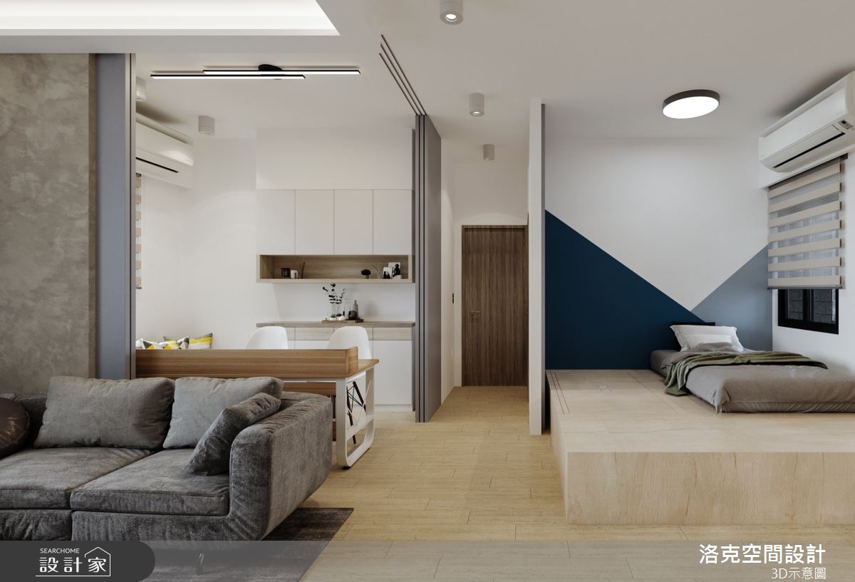 17坪新成屋(5年以下)＿北歐風客廳臥室書房案例圖片＿洛克空間設計開發有限公司＿洛克_文元及第之7