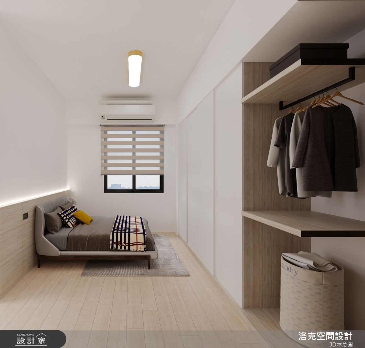 17坪新成屋(5年以下)＿北歐風臥室案例圖片＿洛克空間設計開發有限公司＿洛克_文元及第之8