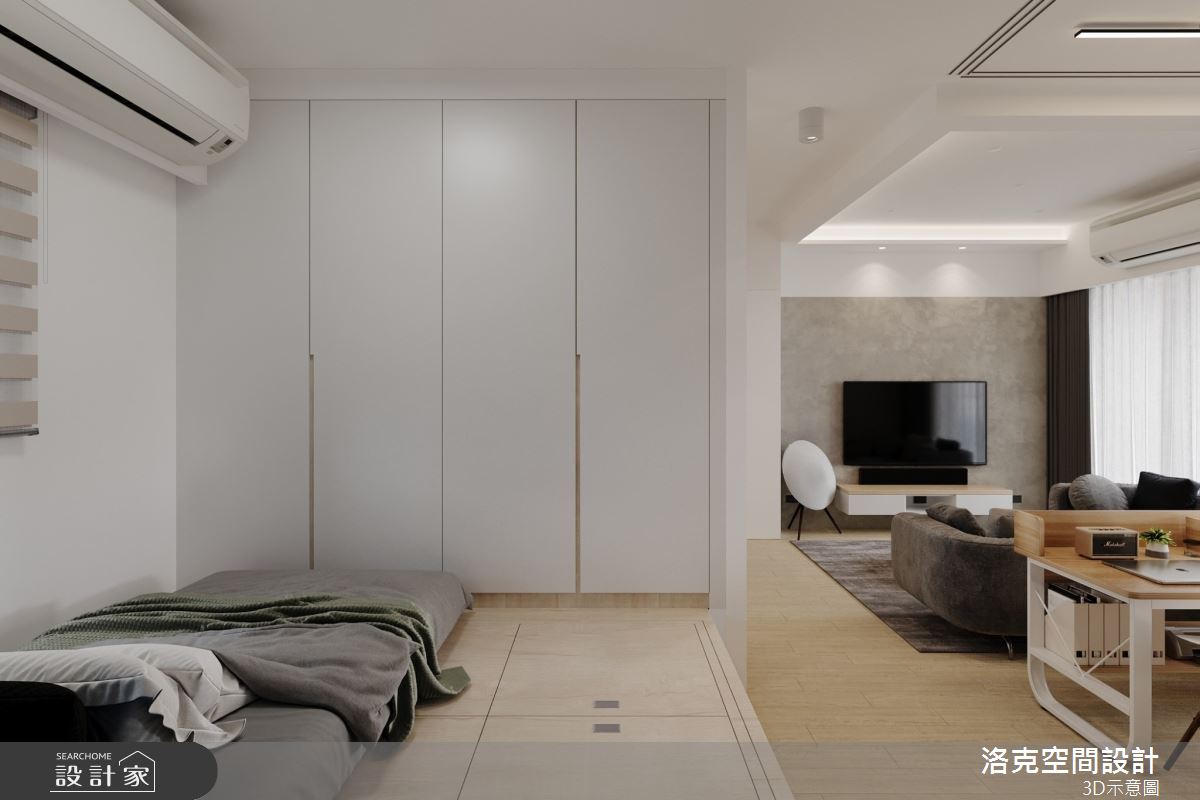 17坪新成屋(5年以下)＿北歐風客廳臥室案例圖片＿洛克空間設計開發有限公司＿洛克_文元及第之9