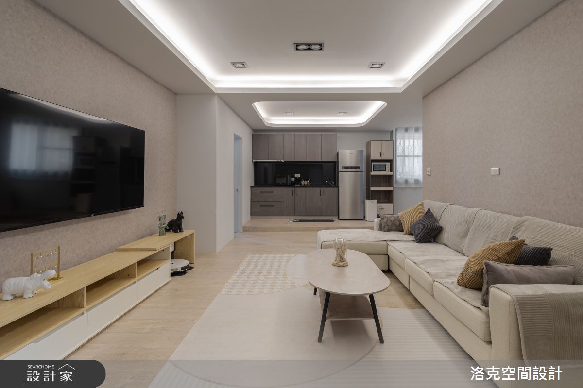 老屋(41~50年)＿簡約風客廳廚房案例圖片＿洛克空間設計開發有限公司＿洛克_老屋翻新_康樂之5