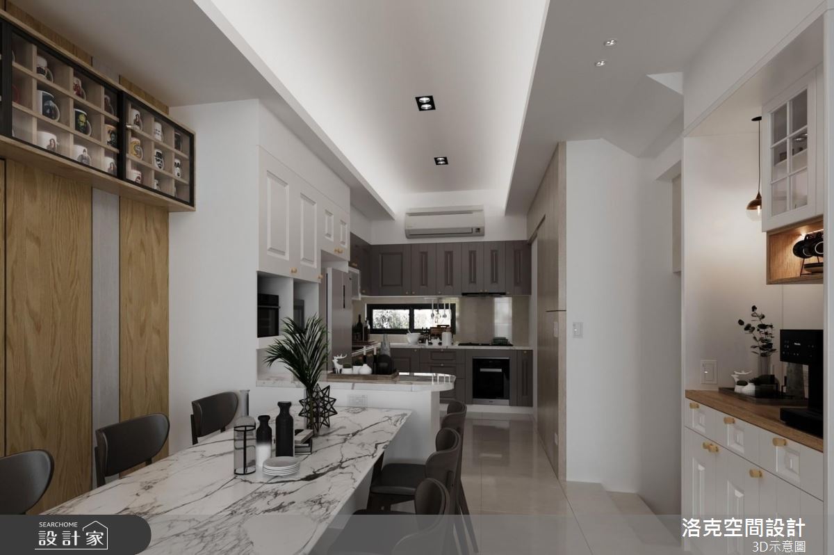 43坪老屋(16~30年)＿混搭風餐廳廚房中島案例圖片＿洛克空間設計開發有限公司＿洛克_文化之4
