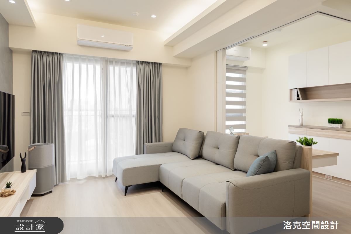 17坪預售屋＿北歐風客廳書房多功能室案例圖片＿洛克空間設計開發有限公司＿洛克_文元之16