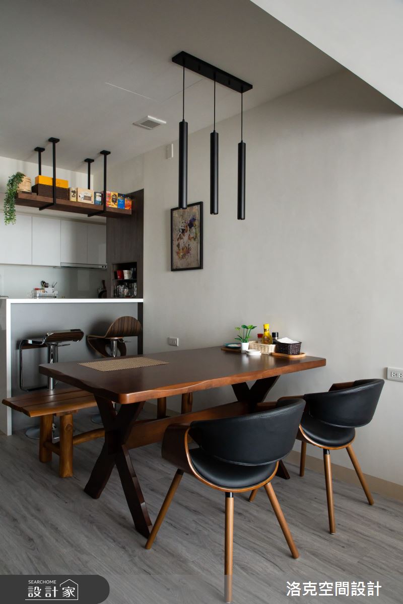 24坪預售屋＿現代風餐廳廚房吧檯中島案例圖片＿洛克空間設計開發有限公司＿洛克_北揚_台南之7