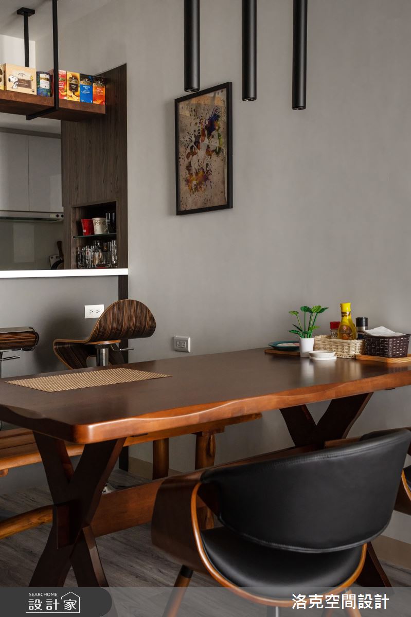 24坪預售屋＿現代風餐廳廚房吧檯中島案例圖片＿洛克空間設計開發有限公司＿洛克_北揚_台南之8