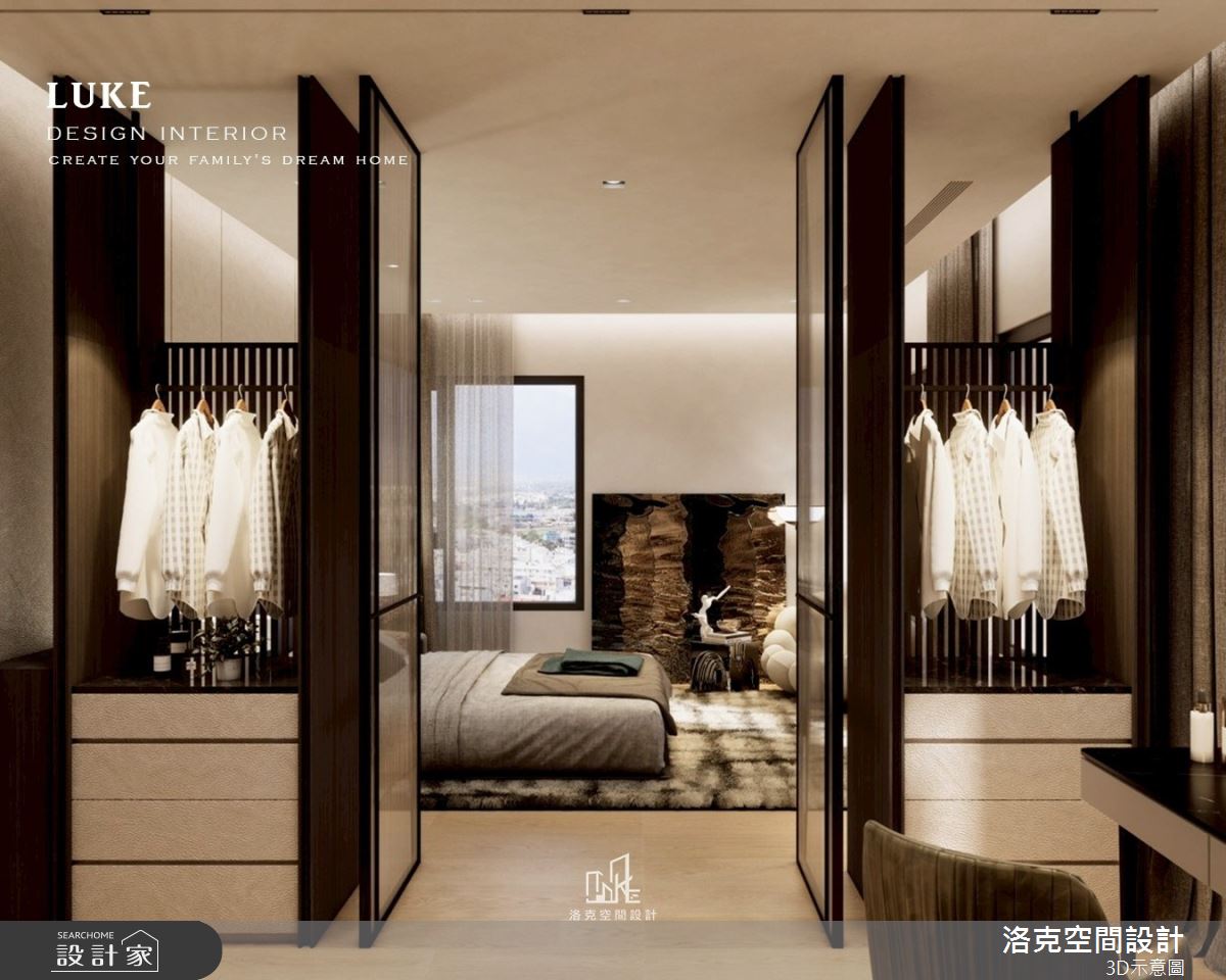 20坪毛胚屋＿現代輕奢風臥室更衣間案例圖片＿洛克空間設計開發有限公司＿洛克_磐沐之9