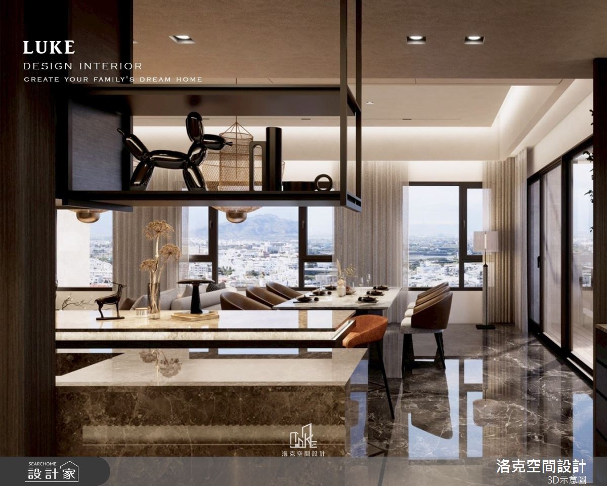 20坪毛胚屋＿現代輕奢風餐廳中島案例圖片＿洛克空間設計開發有限公司＿洛克_磐沐之7