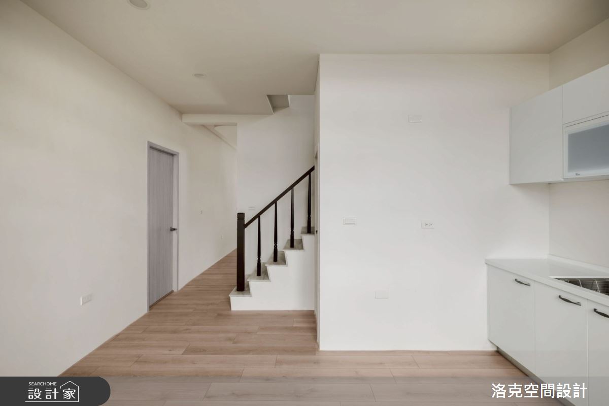 73坪老屋(41~50年)＿奶油簡約風廚房樓梯案例圖片＿洛克空間設計開發有限公司＿洛克_富強之14