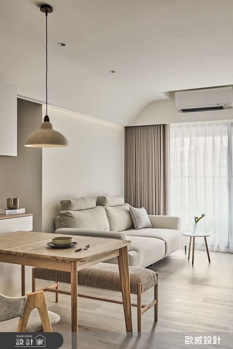 25坪新成屋(5年以下)＿北歐風客廳餐廳案例圖片＿歐威室內設計有限公司＿歐威_沐光之9
