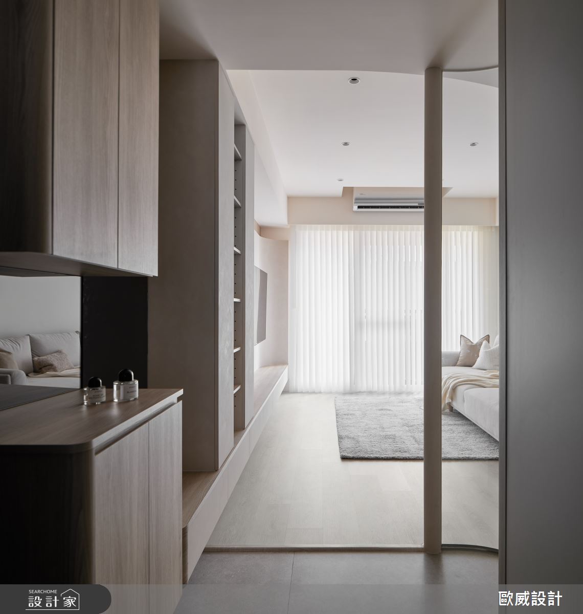 18坪新成屋(5年以下)＿現代風玄關客廳案例圖片＿歐威室內設計有限公司＿歐威_時光之1
